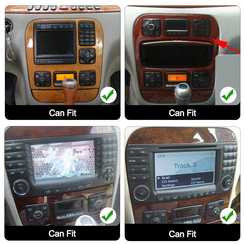 NaviFly NF Series Android 14 8G+256G 2K QLED screen CarPlay Auto DSP RDS 4GLte WIFI For Mercedes Benz S Class 1998-2005 9.5Inch