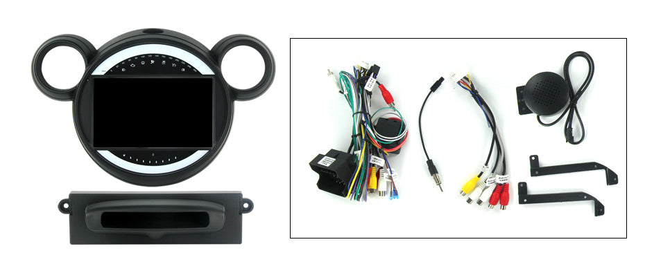 NaviFly NF Series Android 14 8G+256G 2K QLED screen CarPlay Auto DSP RDS 4GLte WIFI For BMW Mini 2010-2016 9inch