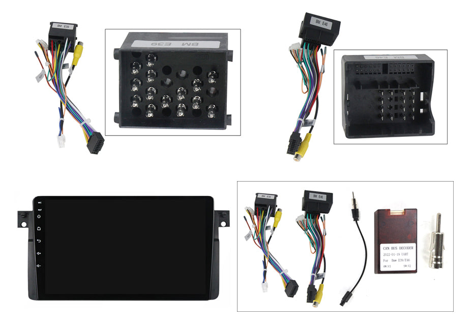 NaviFly NF Series Android 14 8G+256G 2K QLED screen CarPlay Auto DSP RDS 4GLte WIFI For BMW E46 9inch