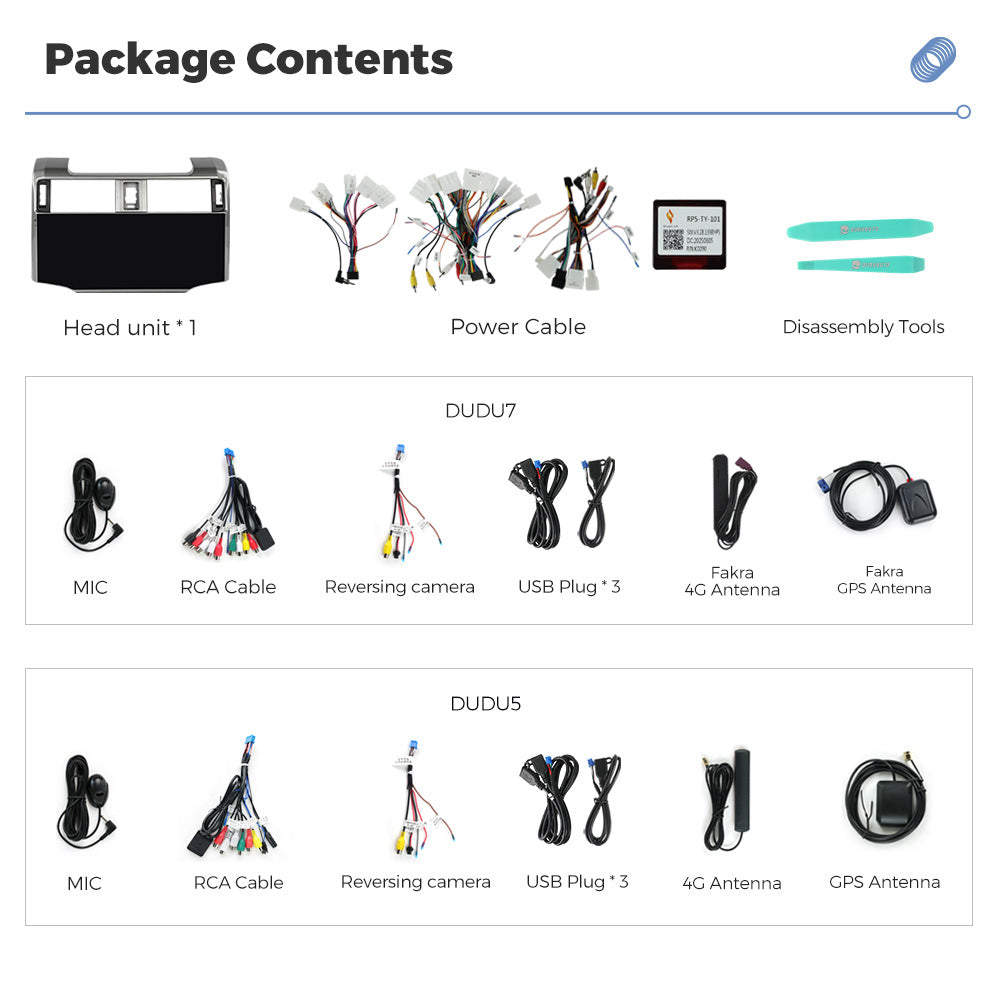Navifly DUDU7 8core Car Audio Radio 12G+512G 12.3inch Multimedia Player 2k Screen Navigation Car-play Auto for TOYOTA 4Runner 2010-2023