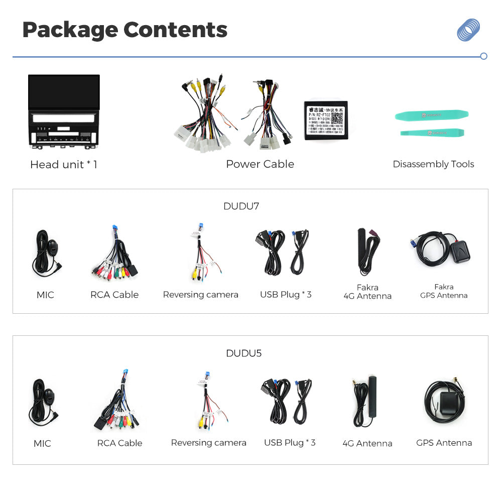 Navifly DUDU7 8core Car Audio Radio 12G+512G 12inch Multimedia Player 2k Screen Navigation Car-play Auto for TOYOTA AVALON 2019-2021