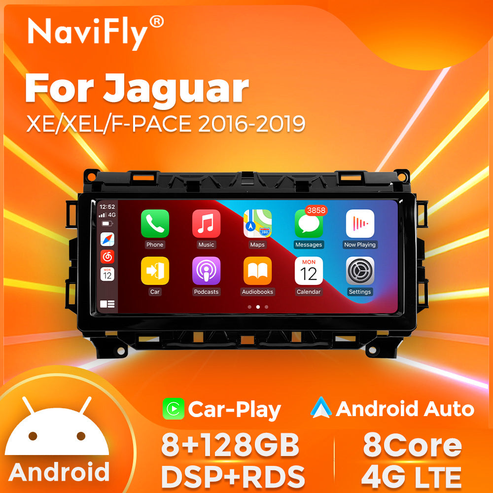 Navifly MNB 8G+128G 10.25inch Car Stereo Radio DVD Player Autoradios Android Wifi GPS DSP FM 4G for Jaguar XE XEL F-PACE 2016-2019