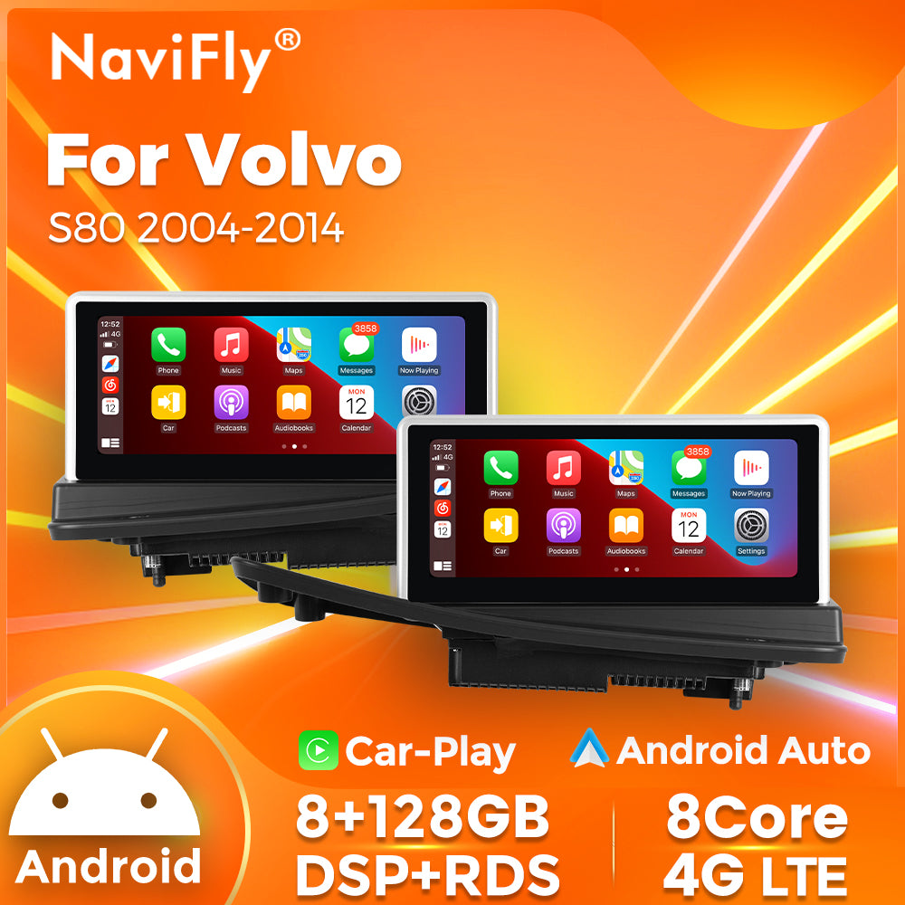 Navifly MNB 8G+128G 8.8inch Car Stereo Radio DVD Player Autoradios Android Wifi GPS DSP FM 4G for Volvo S80 2004-2014 Car-pay Auto