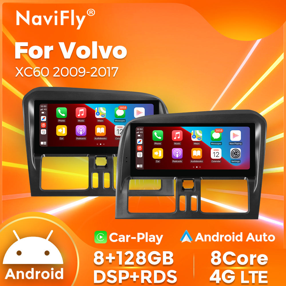 Navifly MNB 8G+128G 8.8inch Car Stereo Radio DVD Player Autoradios Android Wifi GPS DSP FM 4G for Volvo XC60 2009-2017