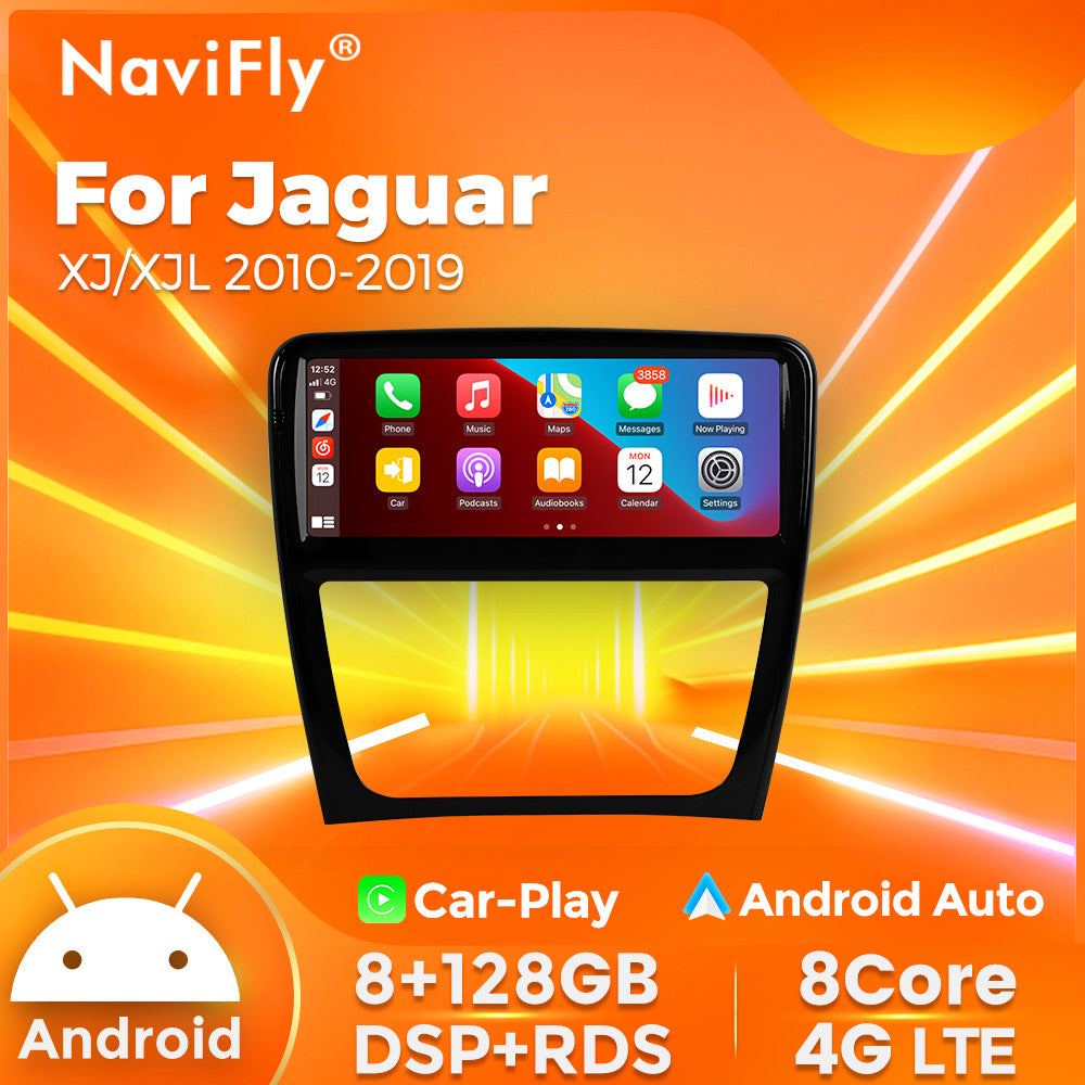 Navifly MNB 8G+128G 10.25inch Car Stereo Radio DVD Player Autoradios Android Wifi GPS DSP FM 4G For Jaguar XJ XJL 2010 2011 2012 2019 Car-pay Auto
