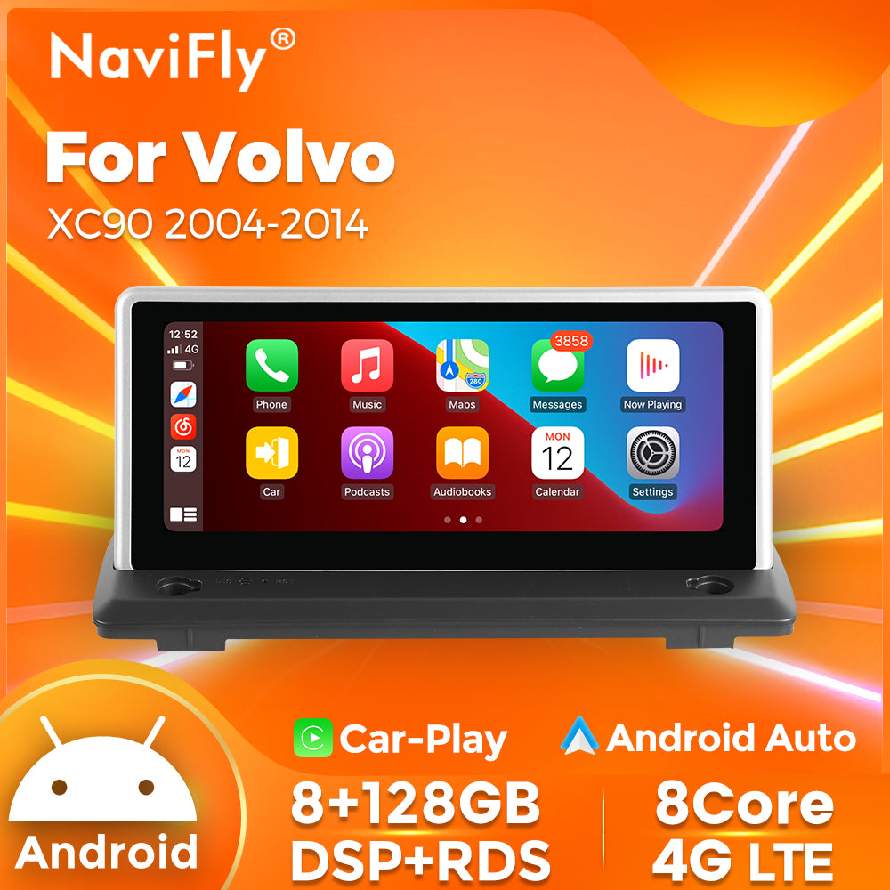 Navifly MNB 8G+128G 8.8inch Android 2DIN Car Audio System Radio for Volvo XC90 2004-2014 with DSP RDS Radio GPS Navigation