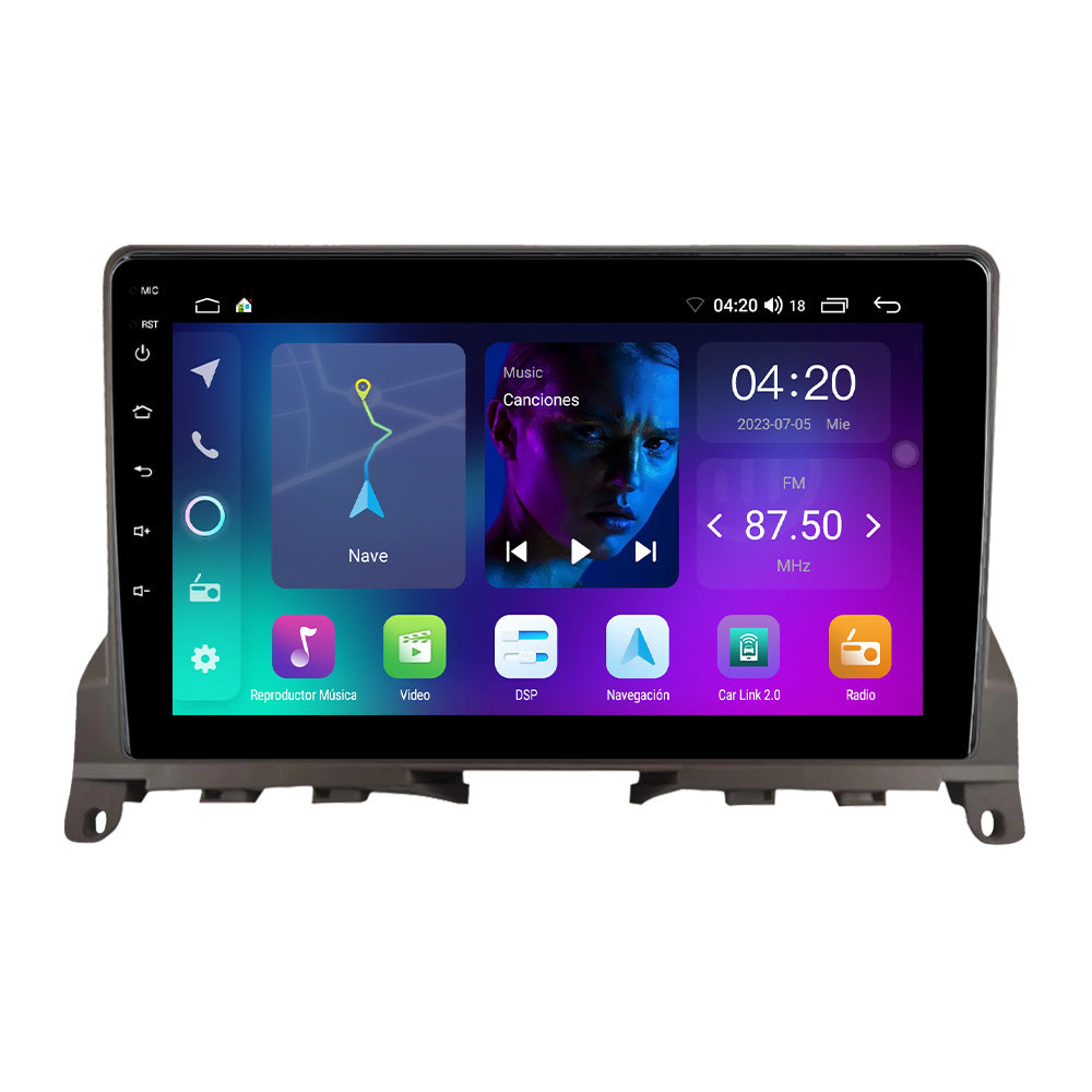 NaviFly NF Series Android 14 8G+256G 2K QLED screen CarPlay Auto DSP RDS 4GLte WIFI For Mercedes Benz C-Class 3 W204 2006-2011 9.5Inch