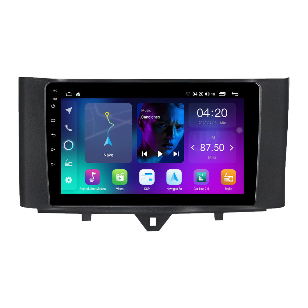NaviFly NF Series Android 14 8G+256G 2K QLED screen CarPlay Auto DSP RDS 4GLte WIFI For Mercedes Benz Smart Fortwo 2011-2015 9.5Inch