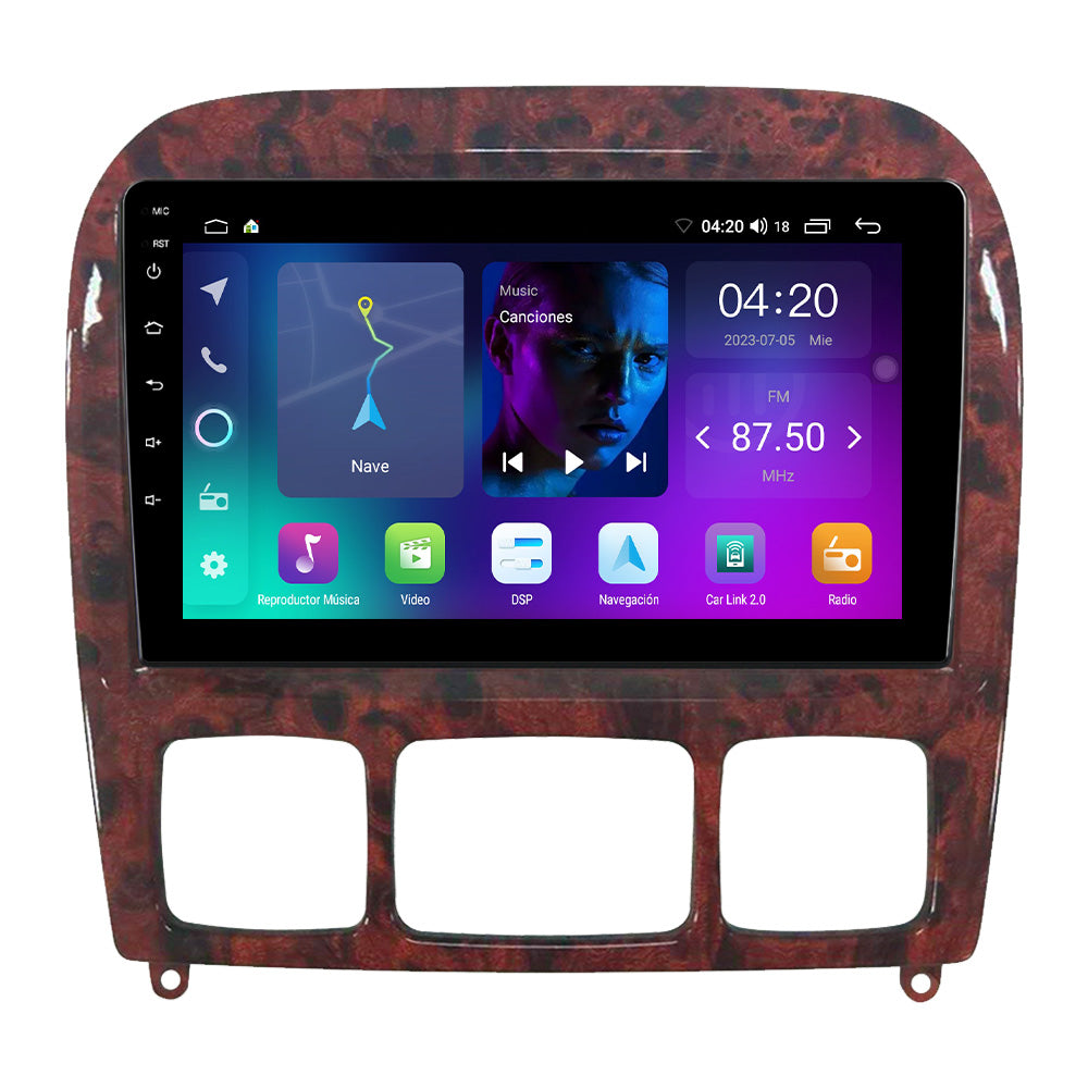 NaviFly NF Series Android 14 8G+256G 2K QLED screen CarPlay Auto DSP RDS 4GLte WIFI For Mercedes Benz S Class 1998-2005 9.5Inch