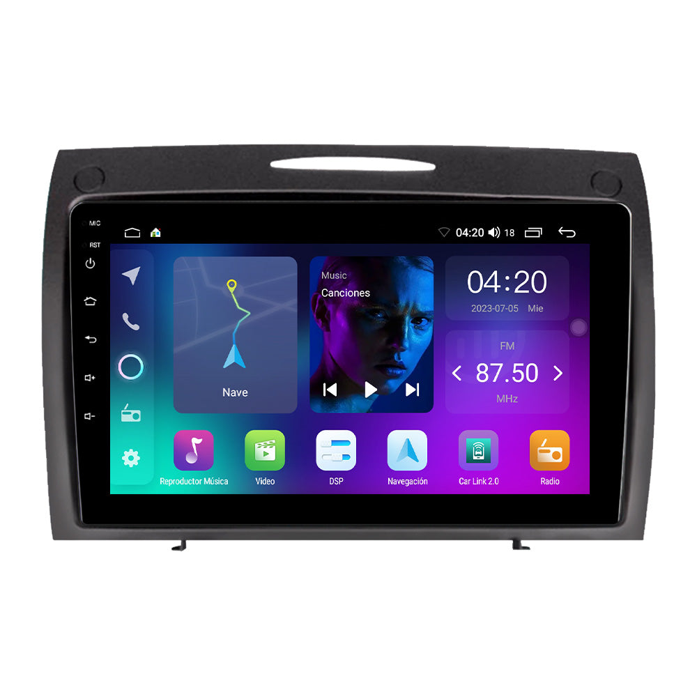 NaviFly NF Series Android 14 8G+256G 2K QLED screen CarPlay Auto DSP RDS 4GLte WIFI For Mercedes Benz SLK-Class 2004-2011 9.5Inch