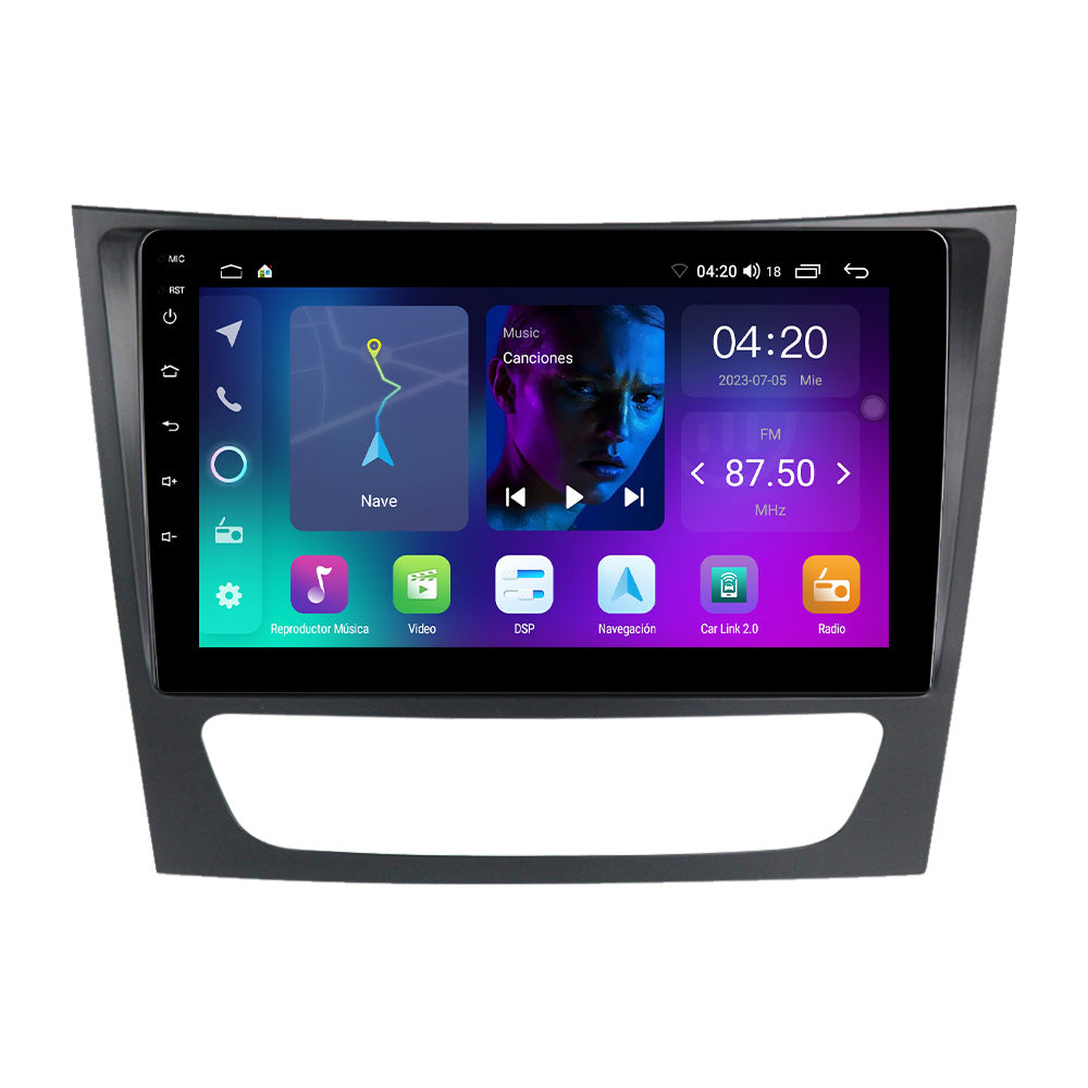 NaviFly NF Series Android 14 8G+256G 2K QLED screen CarPlay Auto DSP RDS 4GLte WIFI For Mercedes Benz W211 9.5Inch
