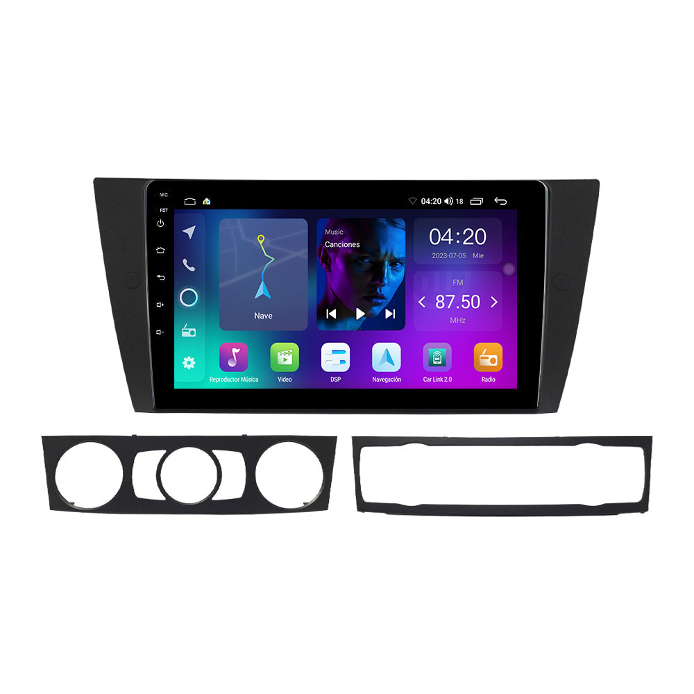 NaviFly NF Series Android 14 8G+256G 2K QLED screen CarPlay Auto DSP RDS 4GLte WIFI For BMW E90 9inch