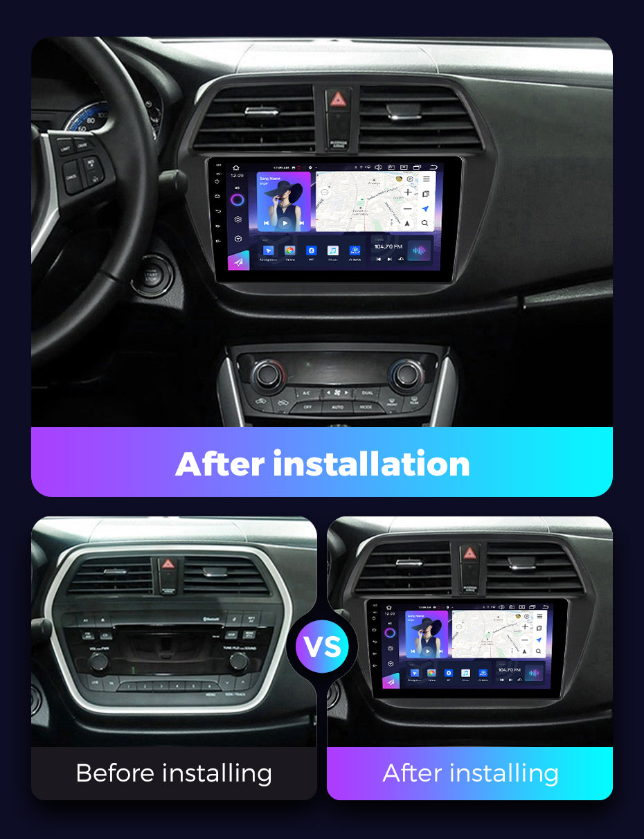 NaviFly NF Series Android 14 8G+256G 2K QLED screen CarPlay Auto DSP RDS 4GLte WIFI For Suzuki S-cross 2012-2016 9inch