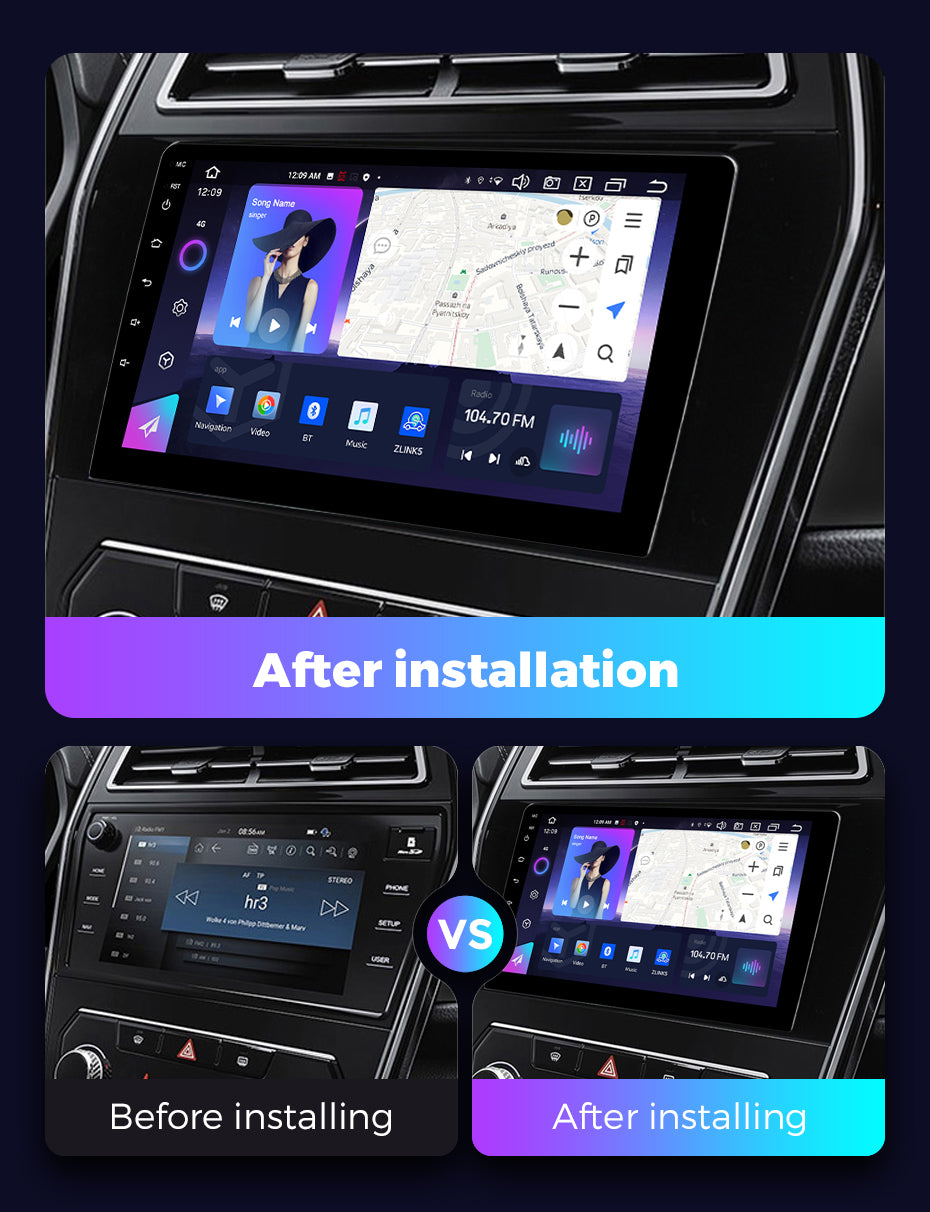 NaviFly NF Series Android 14 8G+256G 2K QLED screen CarPlay Auto DSP RDS 4GLte WIFI For SsangYong Tivoli 2019-2021 9inch