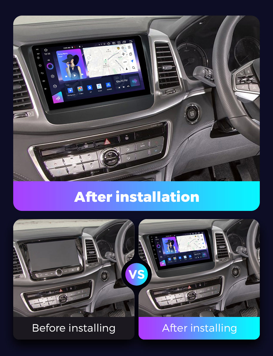 NaviFly NF Series Android 14 8G+256G 2K QLED screen CarPlay Auto DSP RDS 4GLte WIFI For Ssangyong Rexton 2019 9inch