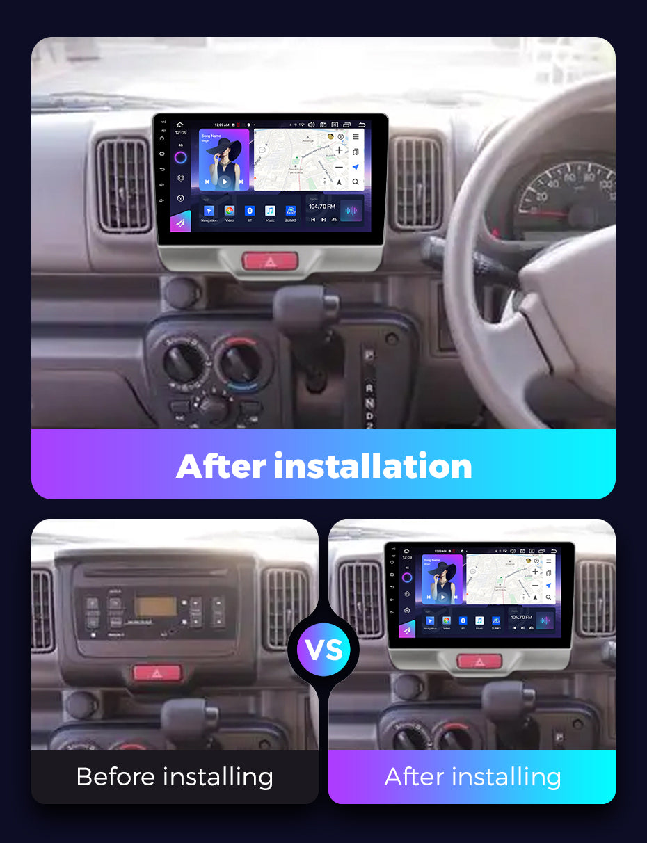 NaviFly NF Series Android 14 8G+256G 2K QLED screen CarPlay Auto DSP RDS 4GLte WIFI For Suzuki Every 2016 9inch