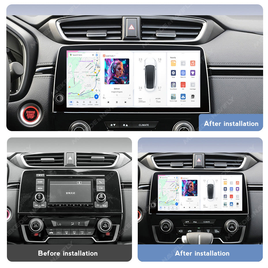 DUDU7 8core Car Audio Radio 12G+512G 10.33inch Multimedia Player 2k Screen Navigation Car-play Auto for HONDA CRV 2017-2022