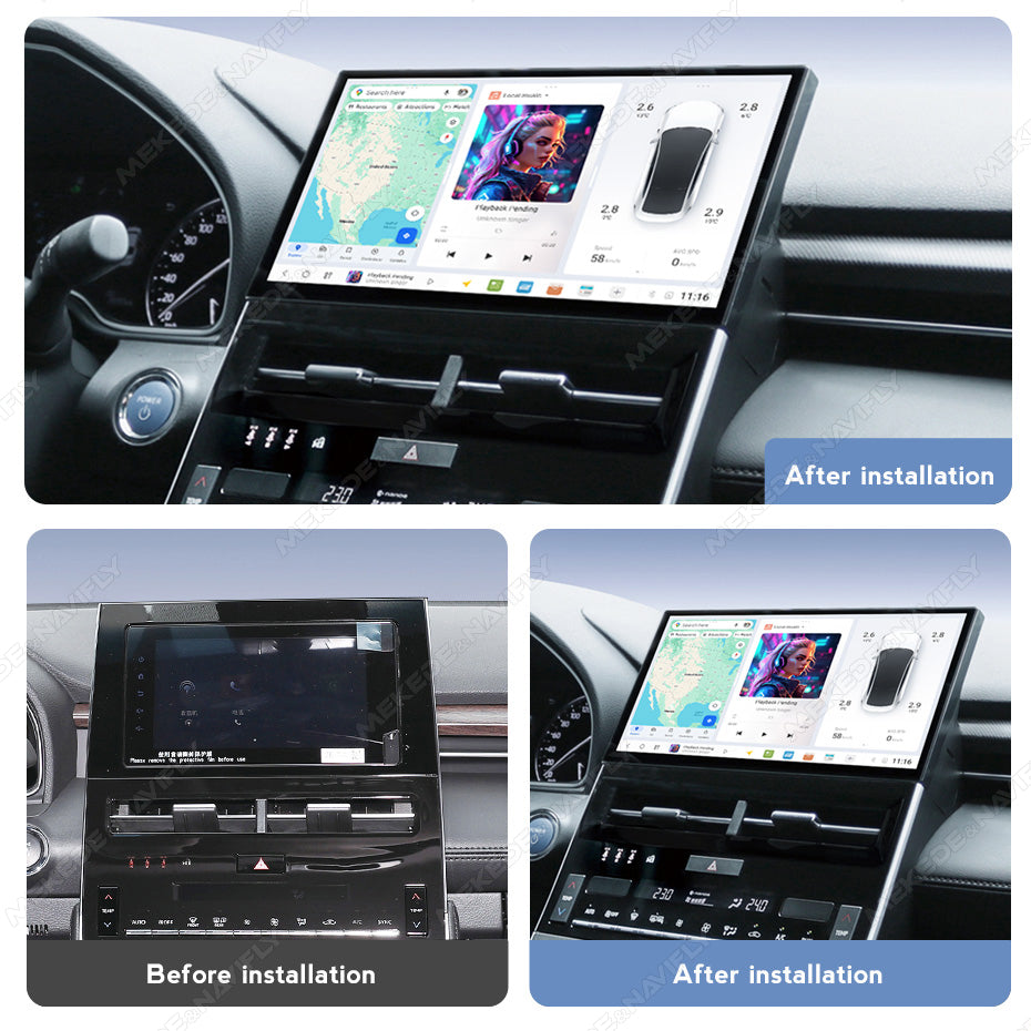 Navifly DUDU7 8core Car Audio Radio 12G+512G 12inch Multimedia Player 2k Screen Navigation Car-play Auto for TOYOTA AVALON 2019-2021