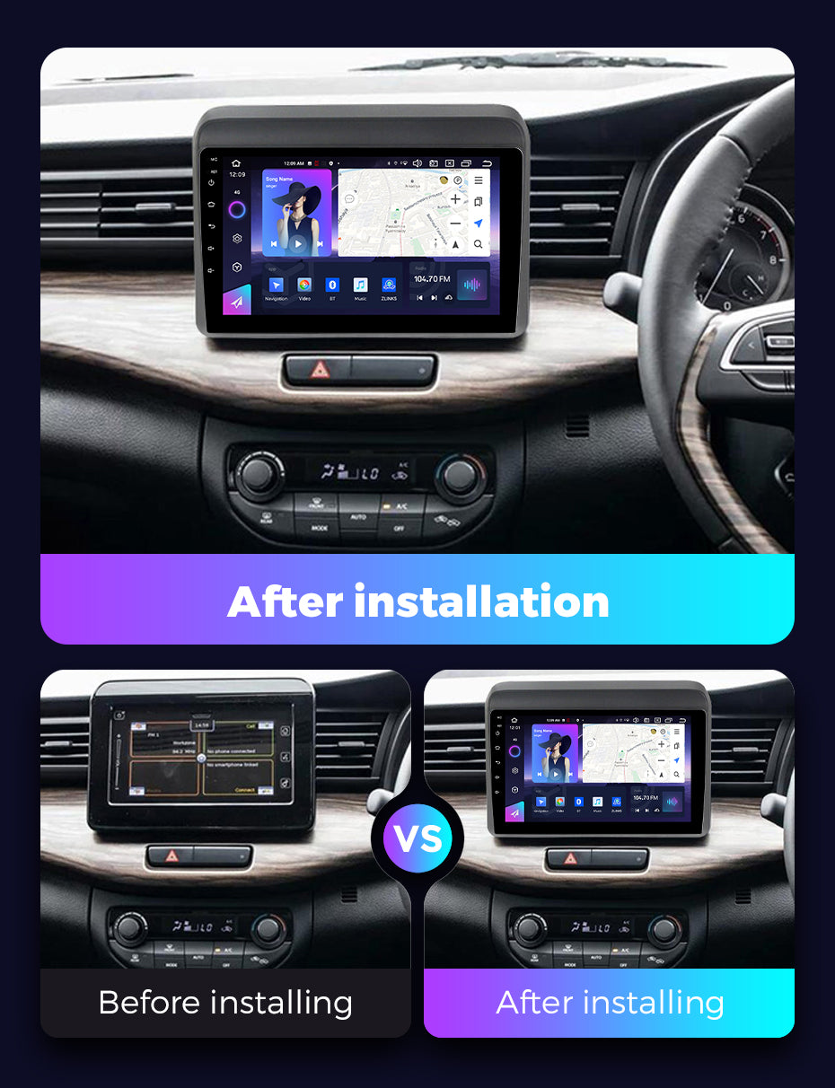 NaviFly NF Series Android 14 8G+256G 2K QLED screen CarPlay Auto DSP RDS 4GLte WIFI For Suzuki Ertiga 2018-2020 9inch