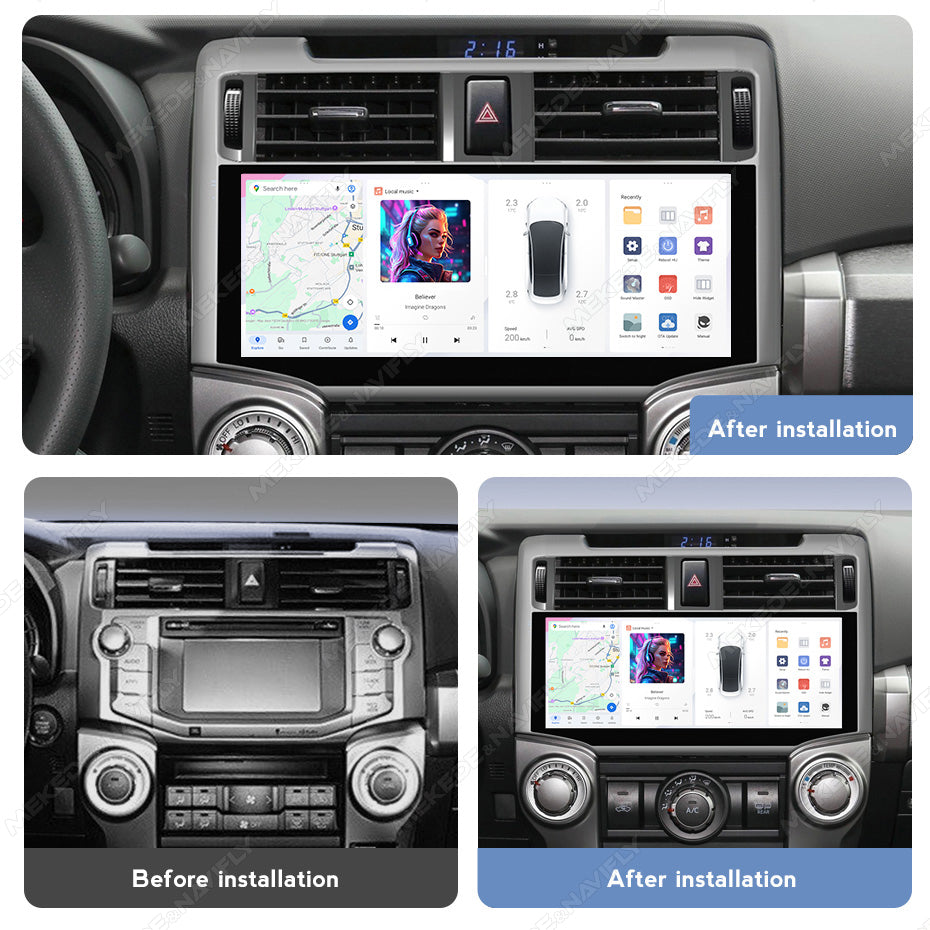 Navifly DUDU7 8core Car Audio Radio 12G+512G 12.3inch Multimedia Player 2k Screen Navigation Car-play Auto for TOYOTA 4Runner 2010-2023