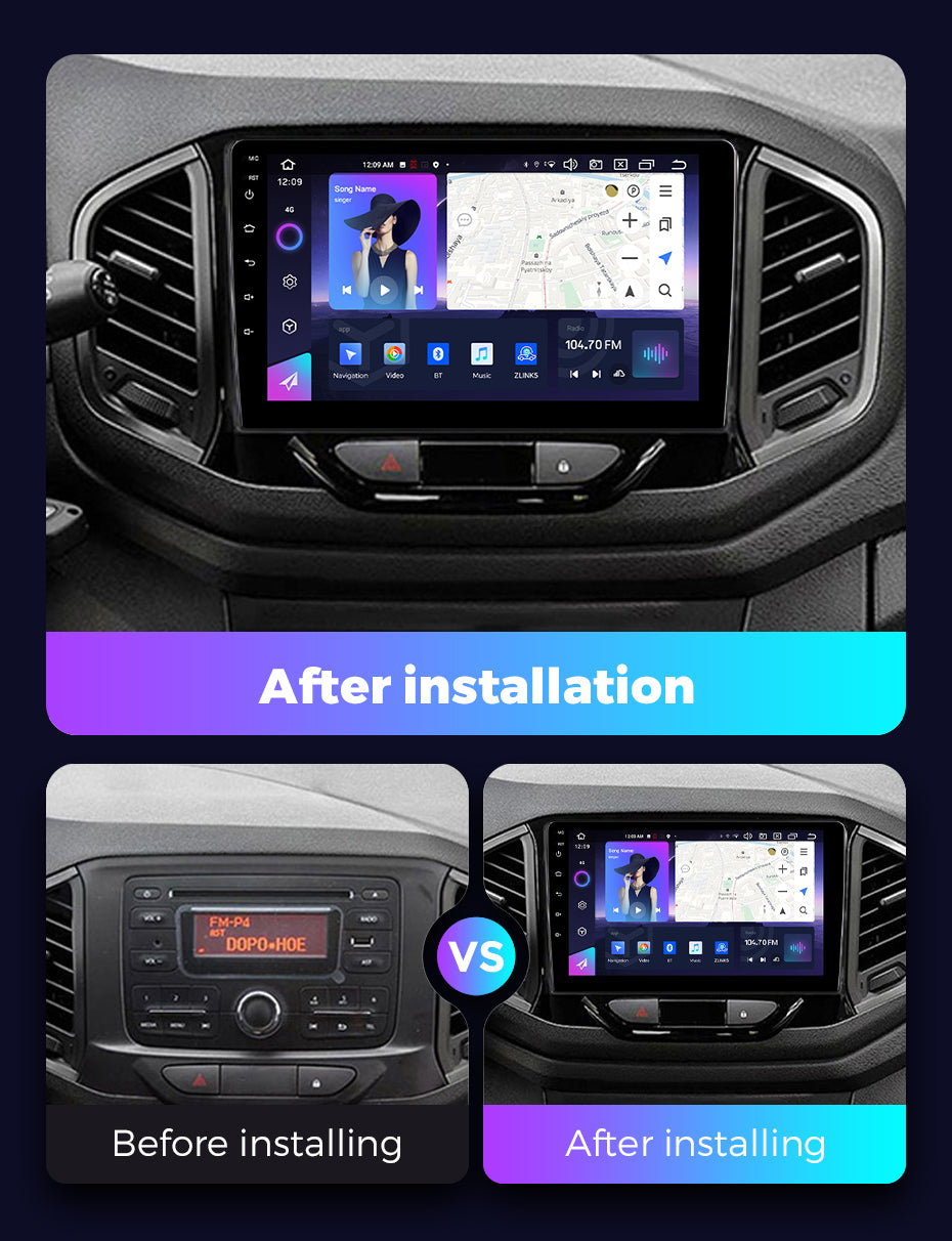 NaviFly NF Series Android 14 8G+256G 2K QLED screen CarPlay Auto DSP RDS 4GLte WIFI For LADA X-RAY 2015-2019 9inch