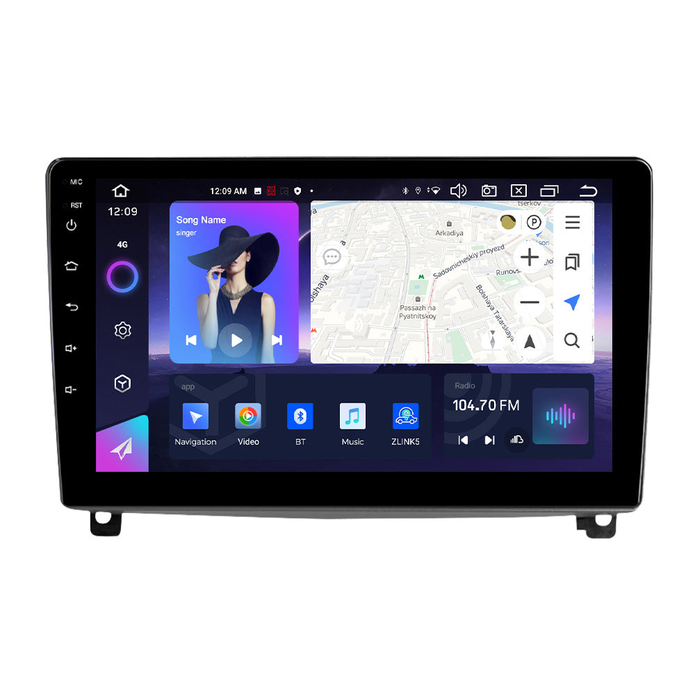 NaviFly NF Series Android 14 8G+256G 2K QLED screen CarPlay Auto DSP RDS 4GLte WIFI For Peugeot 407 2004-2011 9inch