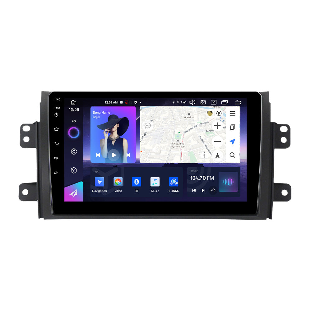 NaviFly NF Series Android 14 8G+256G 2K QLED screen CarPlay Auto DSP RDS 4GLte WIFI For Suzuki SX4 2006-2014 9inch