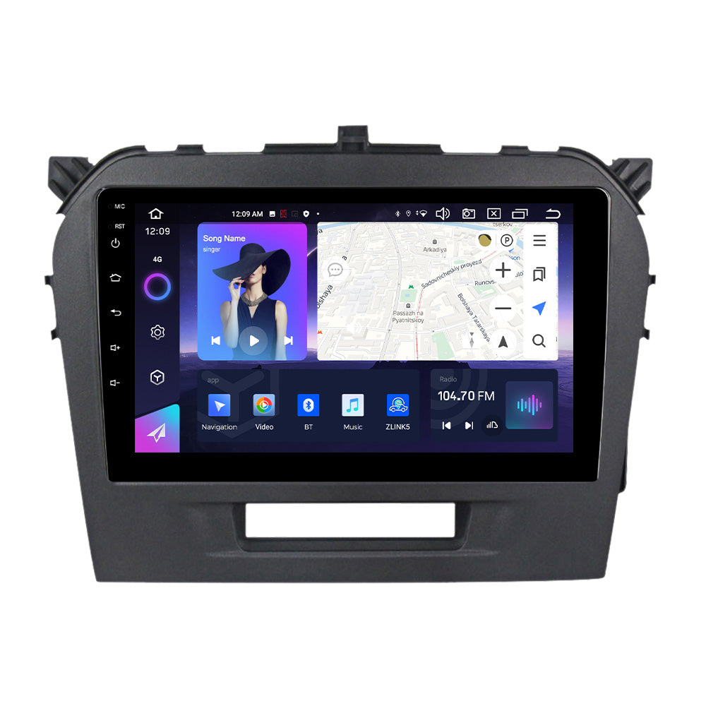 NaviFly NF Series Android 14 8G+256G 2K QLED screen CarPlay Auto DSP RDS 4GLte WIFI For Suzuki Vitara 2014-2018 9inch