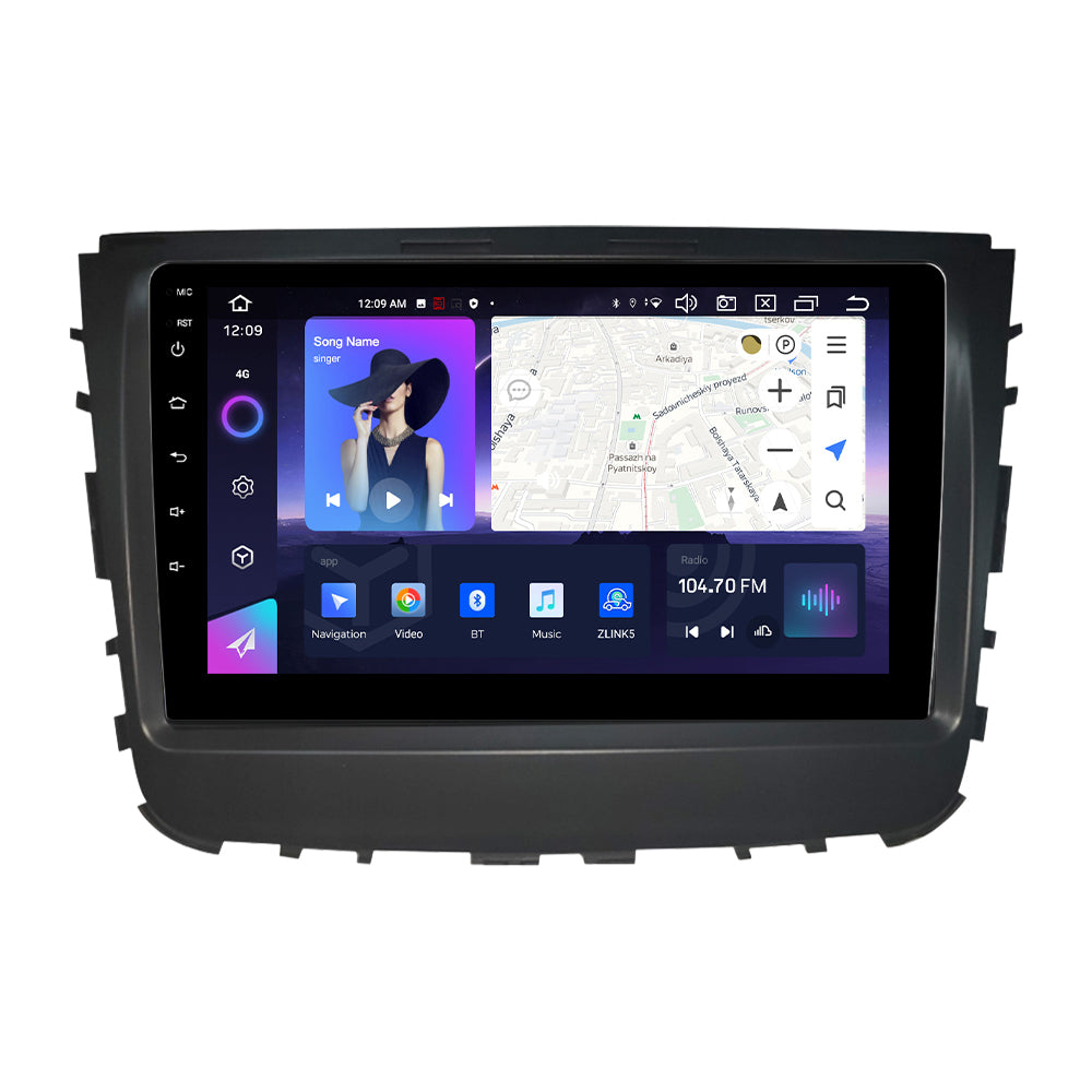 NaviFly NF Series Android 14 8G+256G 2K QLED screen CarPlay Auto DSP RDS 4GLte WIFI For Ssangyong Rexton 2019 9inch