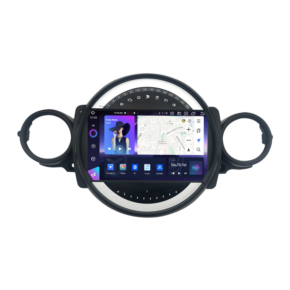 NaviFly NF Series Android 14 8G+256G 2K QLED screen CarPlay Auto DSP RDS 4GLte WIFI For BMW Mini 2007-2015 9inch