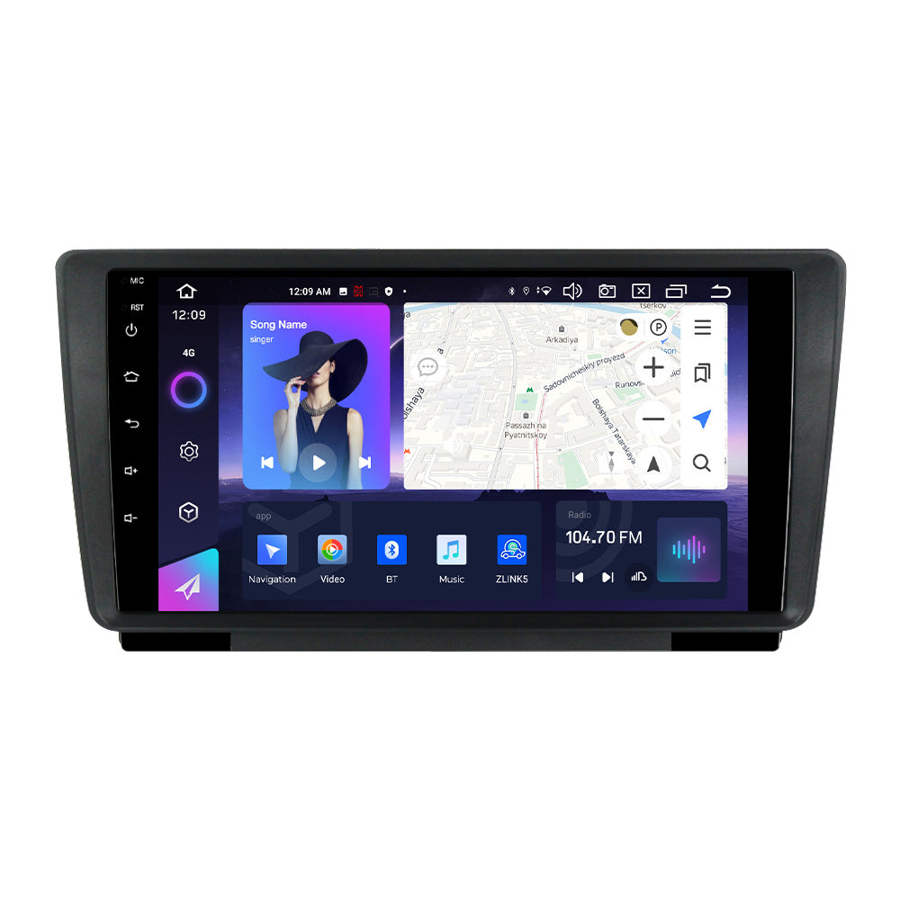 NaviFly NF Series Android 14 8G+256G 2K QLED screen CarPlay Auto DSP RDS 4GLte WIFI For Skoda Octavia 2008-2013 9inch