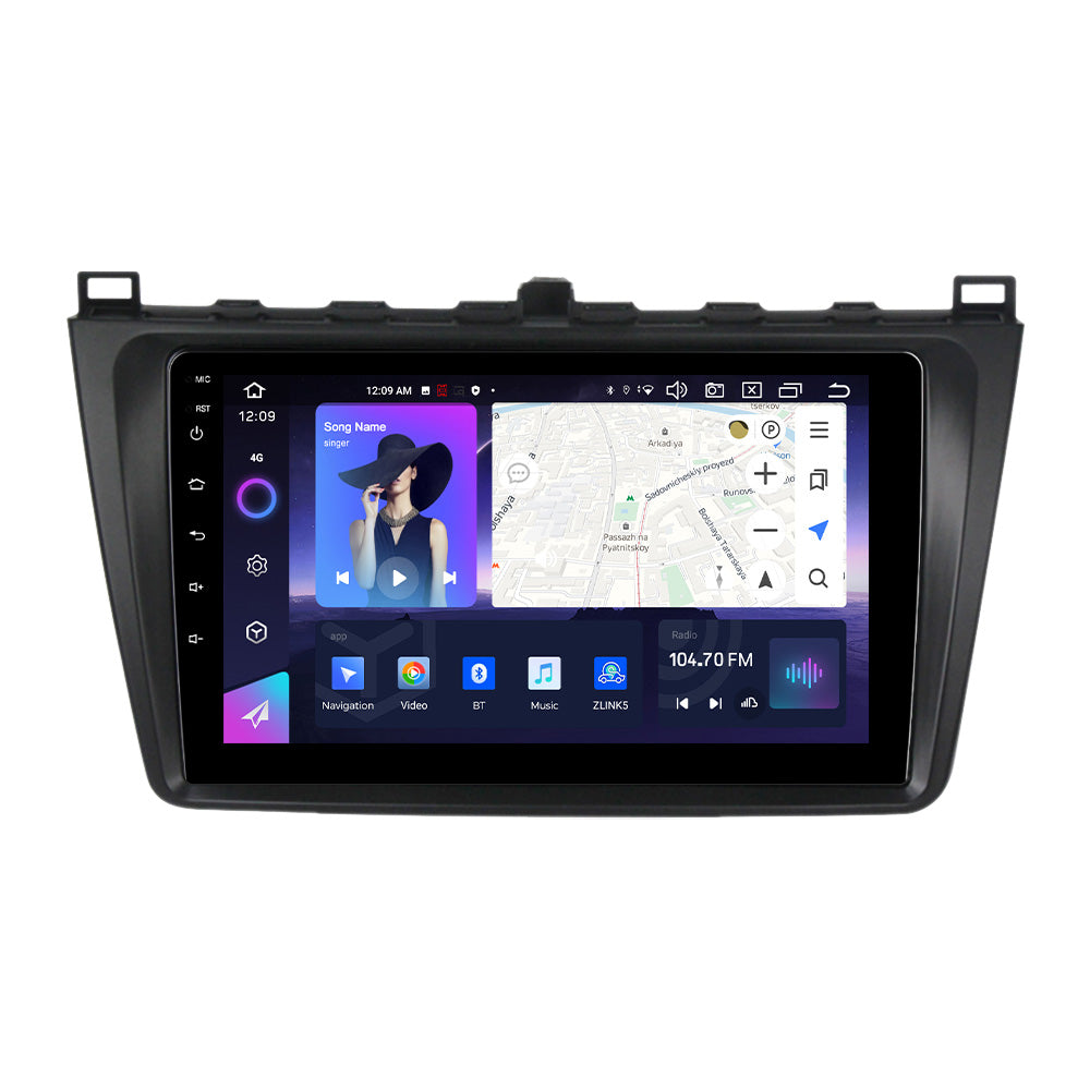 NaviFly NF Series Android 14 8G+256G 2K QLED screen CarPlay Auto DSP RDS 4GLte WIFI For Mazda 6 2008-2012 9inch