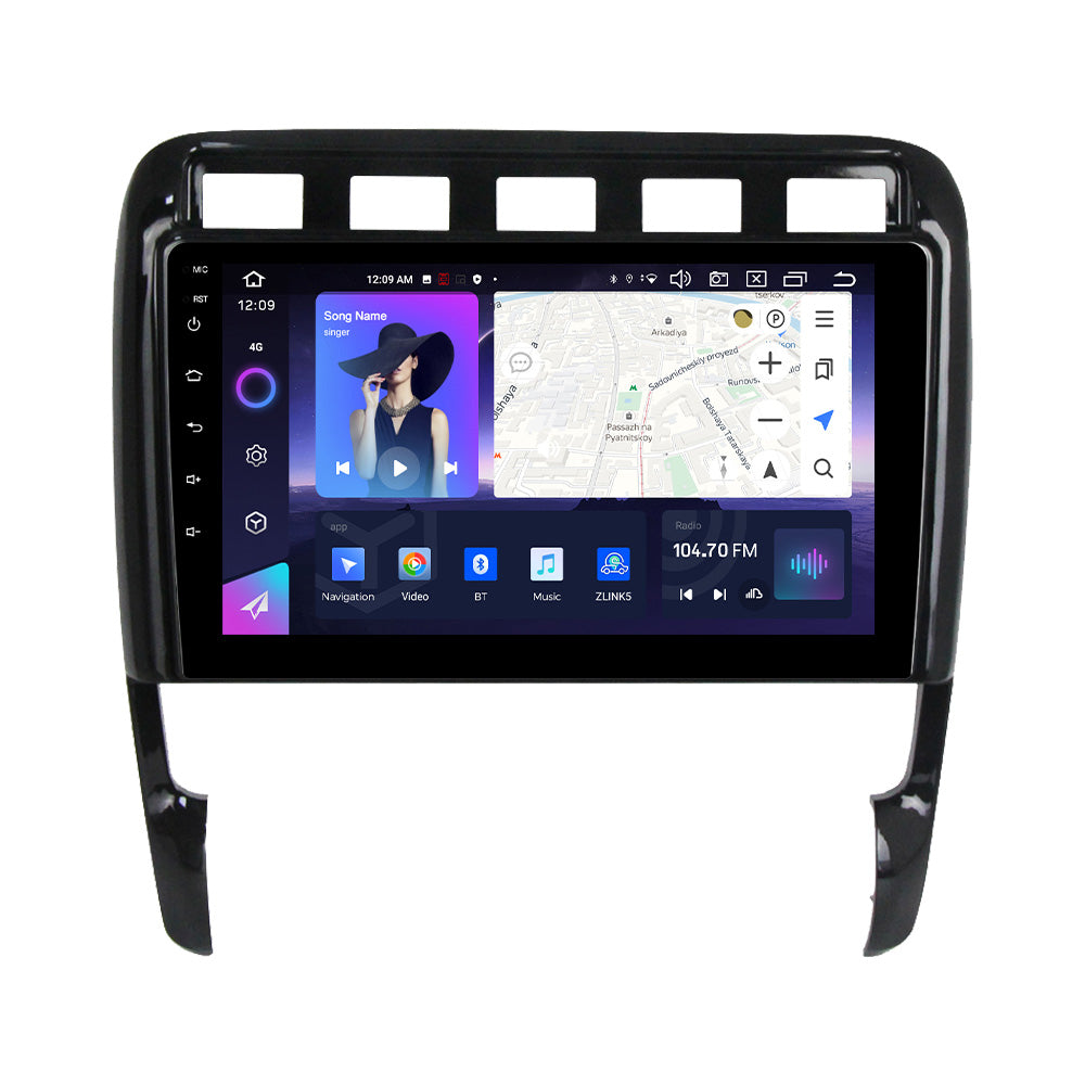 NaviFly NF Series Android 14 8G+256G 2K QLED screen CarPlay Auto DSP RDS 4GLte WIFI For Porsche Cayenne 2002-2010 9inch
