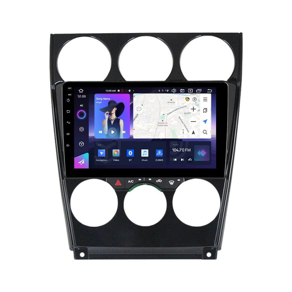 NaviFly NF Series Android 14 8G+256G 2K QLED screen CarPlay Auto DSP RDS 4GLte WIFI For Mazda 6 2004-2015 9inch