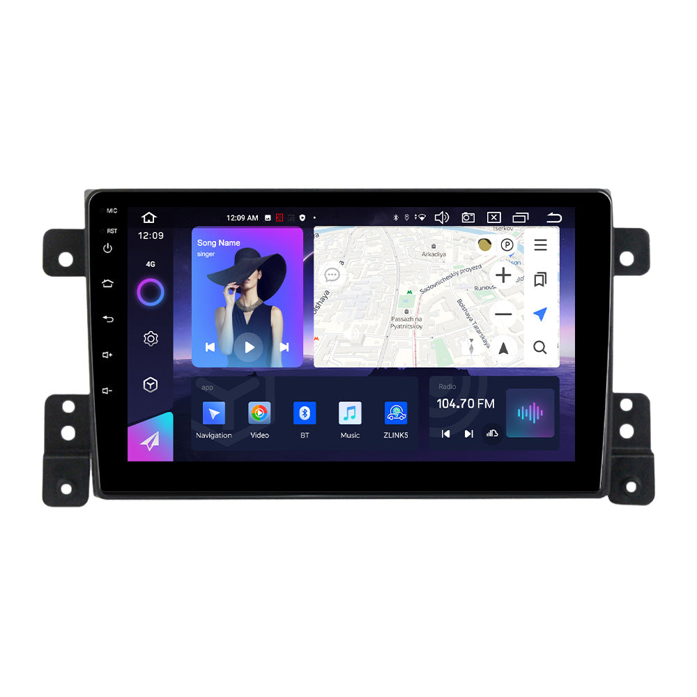 NaviFly NF Series Android 14 8G+256G 2K QLED screen CarPlay Auto DSP RDS 4GLte WIFI For Suzuki Vitara 2005-2015 9inch
