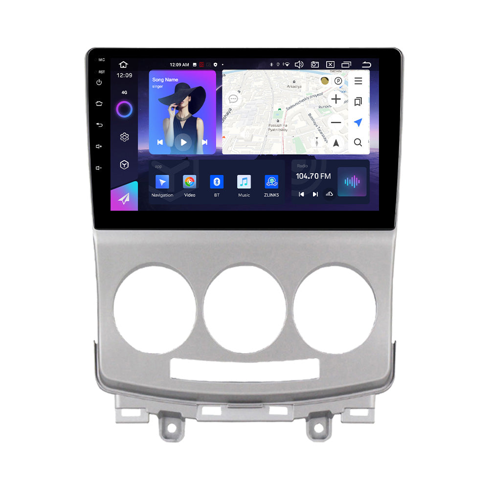 NaviFly NF Series Android 14 8G+256G 2K QLED screen CarPlay Auto DSP RDS 4GLte WIFI For Mazda 5 2005-2010 9inch