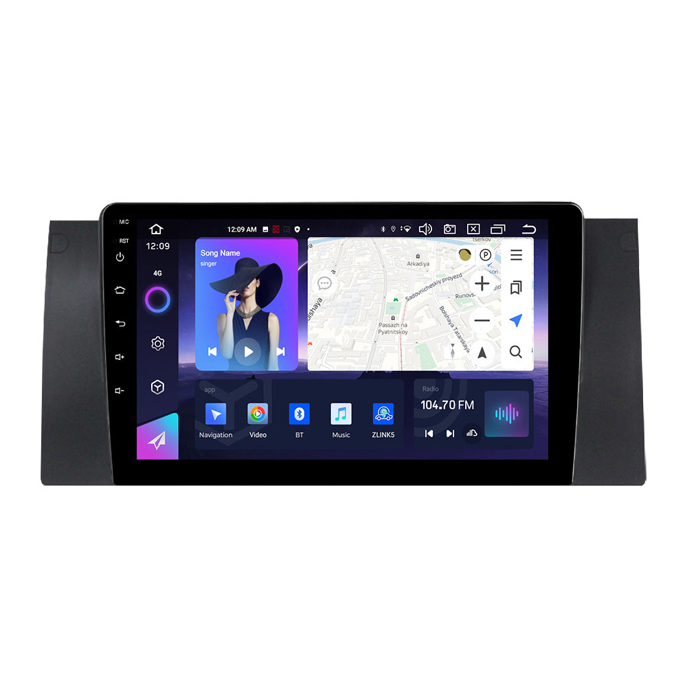 NaviFly NF Series Android 14 8G+256G 2K QLED screen CarPlay Auto DSP RDS 4GLte WIFI For BMW X5 1999-2006 (E39) 9inch