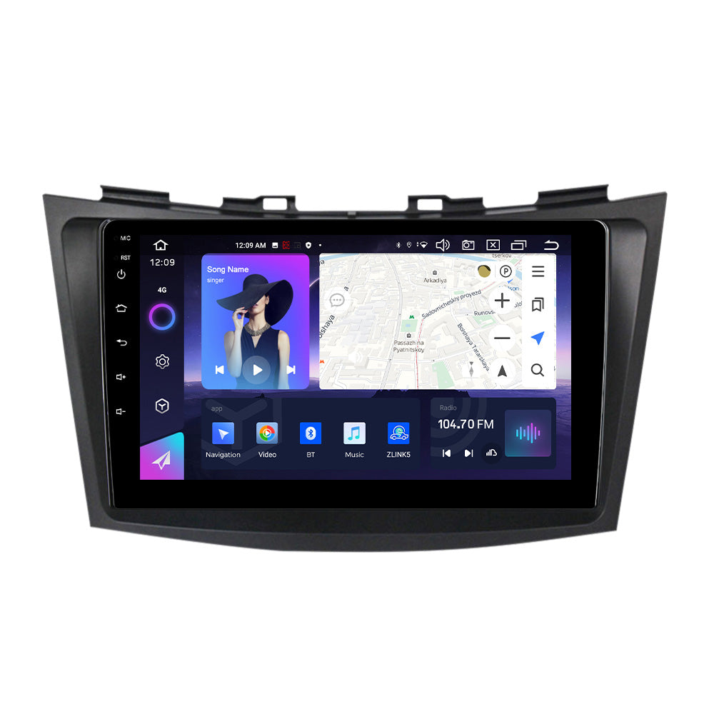 NaviFly NF Series Android 14 8G+256G 2K QLED screen CarPlay Auto DSP RDS 4GLte WIFI For Suzuki Swift 2011-2015 9inch