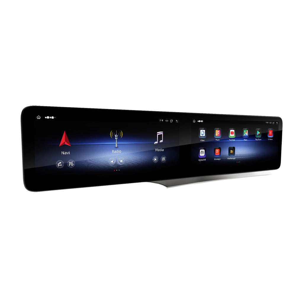 Navifly MNB MTK8667 8G+128G 12.3 inch Dual  interactive screen Android Car Radio Auto Car DVD Player Car-play 4g Wifi Bt for 2015-2020  Benz C GLC