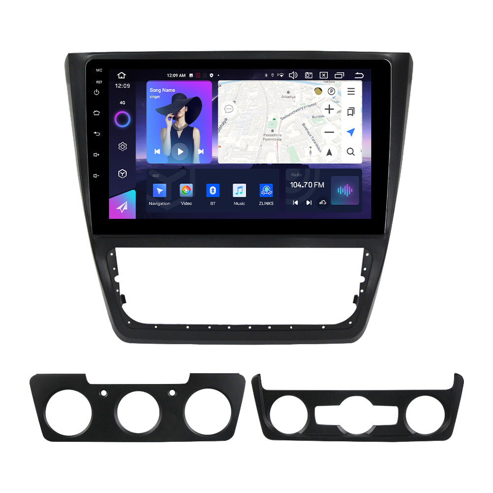 NaviFly NF Series Android 14 8G+256G 2K QLED screen CarPlay Auto DSP RDS 4GLte WIFI For Skoda Yeti 5L 2009-2014 10inch