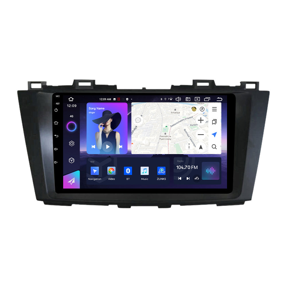 NaviFly NF Series Android 14 8G+256G 2K QLED screen CarPlay Auto DSP RDS 4GLte WIFI For Mazda 5 2010-2015 9inch