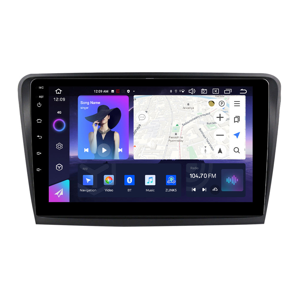 NaviFly NF Series Android 14 8G+256G 2K QLED screen CarPlay Auto DSP RDS 4GLte WIFI For Skoda Superb 2008-2015 10inch