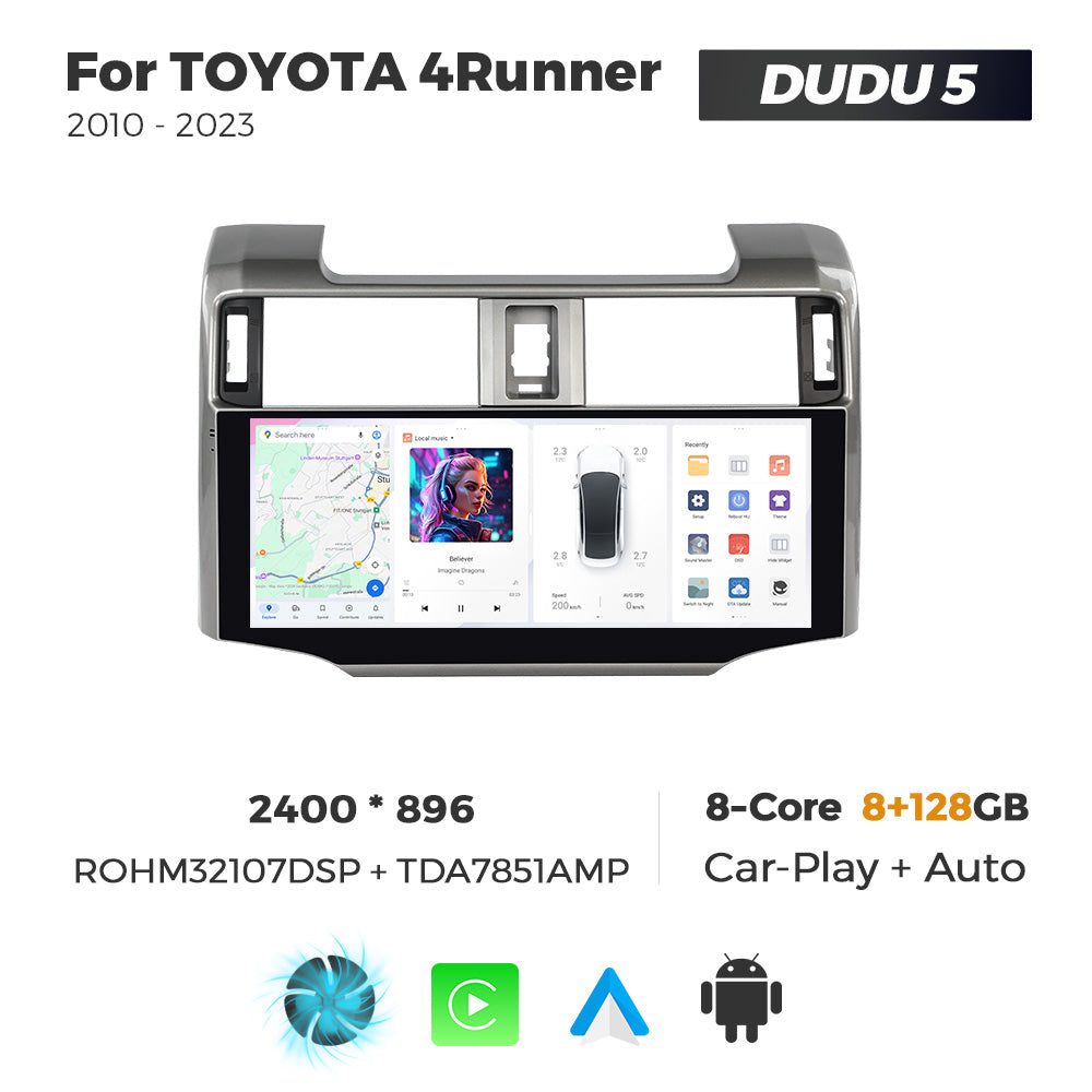 Navifly DUDU7 8core Car Audio Radio 12G+512G 12.3inch Multimedia Player 2k Screen Navigation Car-play Auto for TOYOTA 4Runner 2010-2023
