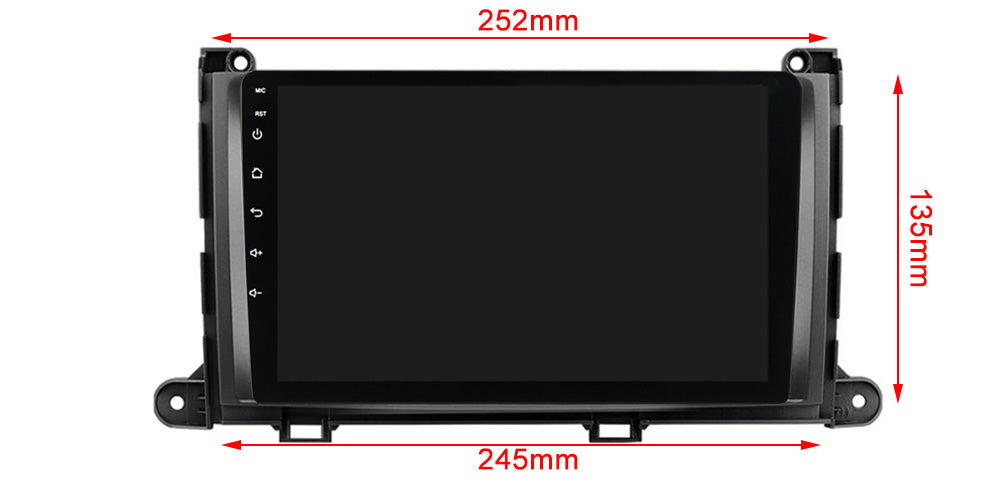 NaviFly NF Series Android 14 8G+256G 2K QLED screen CarPlay Auto DSP RDS 4GLte WIFI For Toyota Sienna 2009-2014 9inch