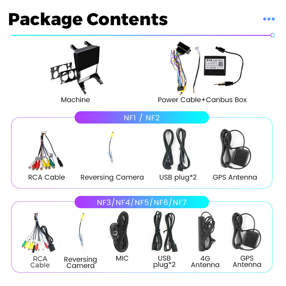 NaviFly NF Series Android 14 8G+256G 2K QLED screen CarPlay Auto DSP RDS 4GLte WIFI For Peugeot 3008 2009-2015 9inch