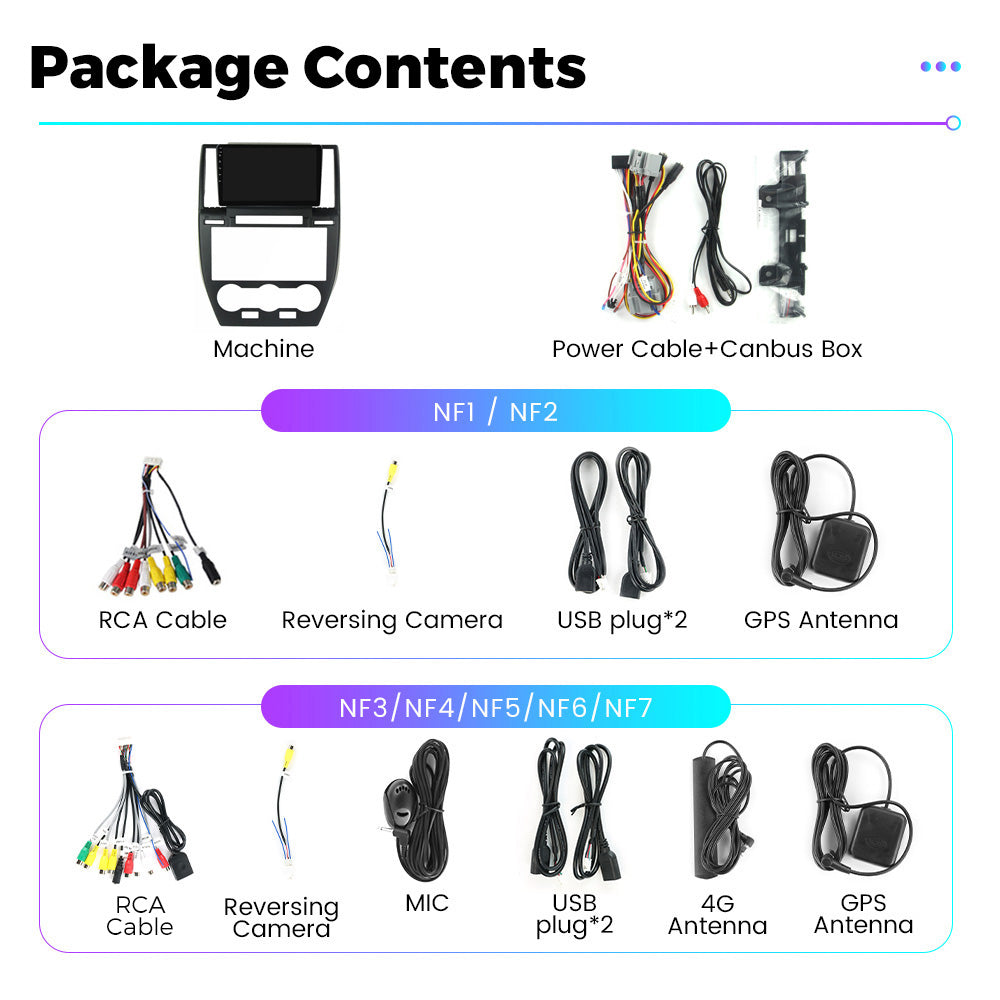 NaviFly NF Series Android 14 8G+256G 2K QLED screen CarPlay Auto DSP RDS 4GLte WIFI For Land Rover Freelander 2 2006-2012 9inch