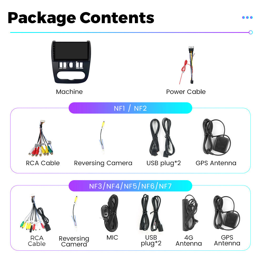 NaviFly NF Series Android 14 8G+256G 2K QLED screen CarPlay Auto DSP RDS 4GLte WIFI For Lada largus 2012-2020 LHD 9inch