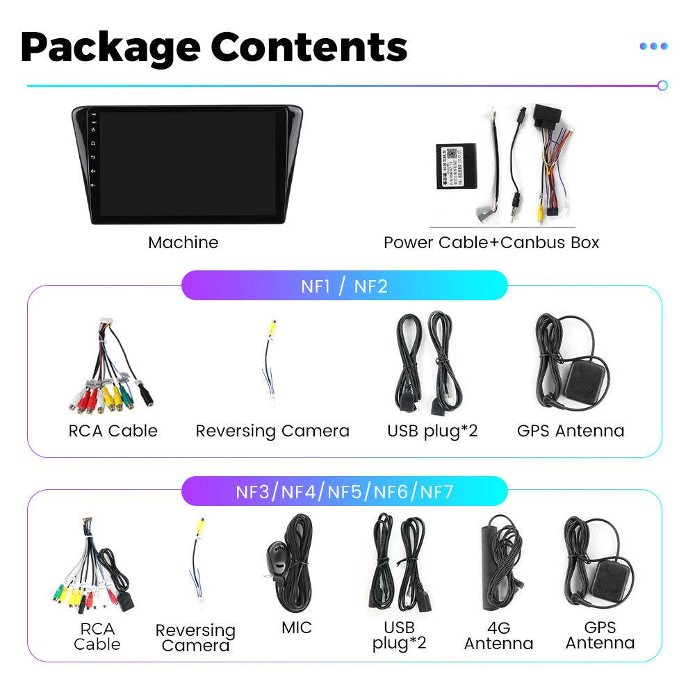 NaviFly NF Series Android 14 8G+256G 2K QLED screen CarPlay Auto DSP RDS 4GLte WIFI For Peugeot 408 2014-2018 10inch