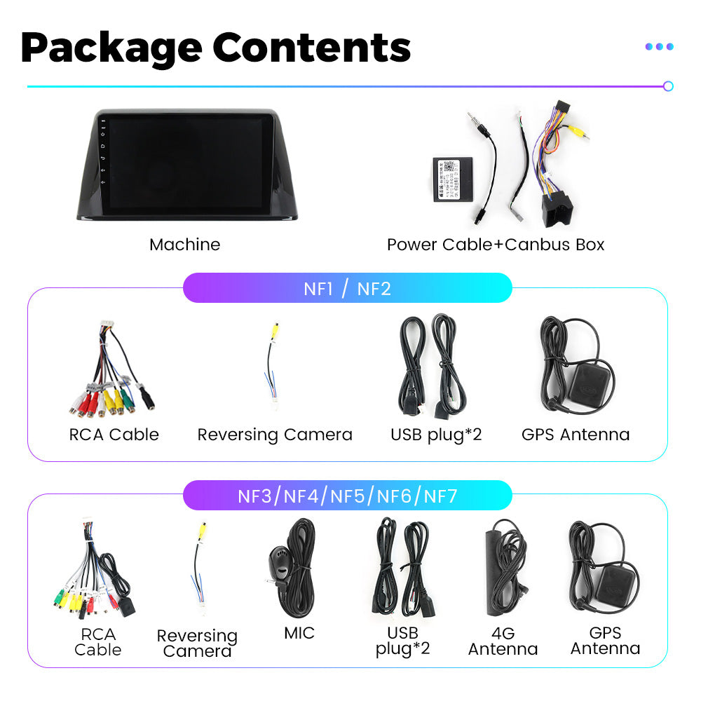 NaviFly NF Series Android 14 8G+256G 2K QLED screen CarPlay Auto DSP RDS 4GLte WIFI For Peugeot 308 2016-2018 9inch
