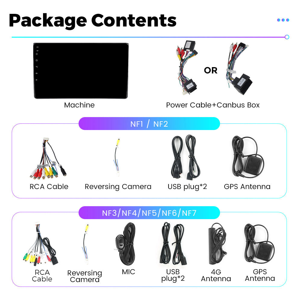 NaviFly NF Series Android 14 8G+256G 2K QLED screen CarPlay Auto DSP RDS 4GLte WIFI For Audi A4 9inch